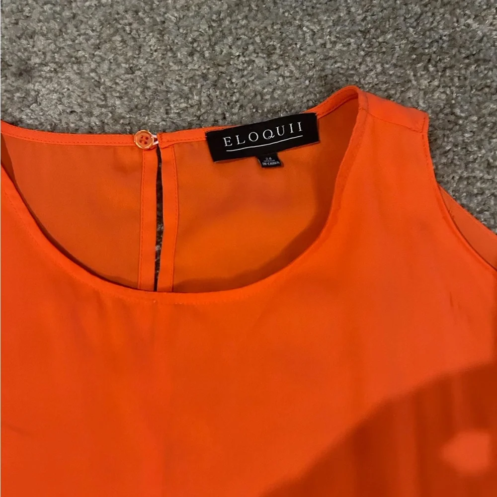 Eloquii Orange Cold Shoulder Blouse – Size 24 - Picture 6 of 6